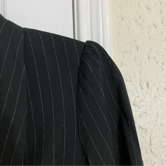 Rachel Roy Collection Pinstripe Puff Sleeve Belted Blazer size 10 - Picture 6 of 9